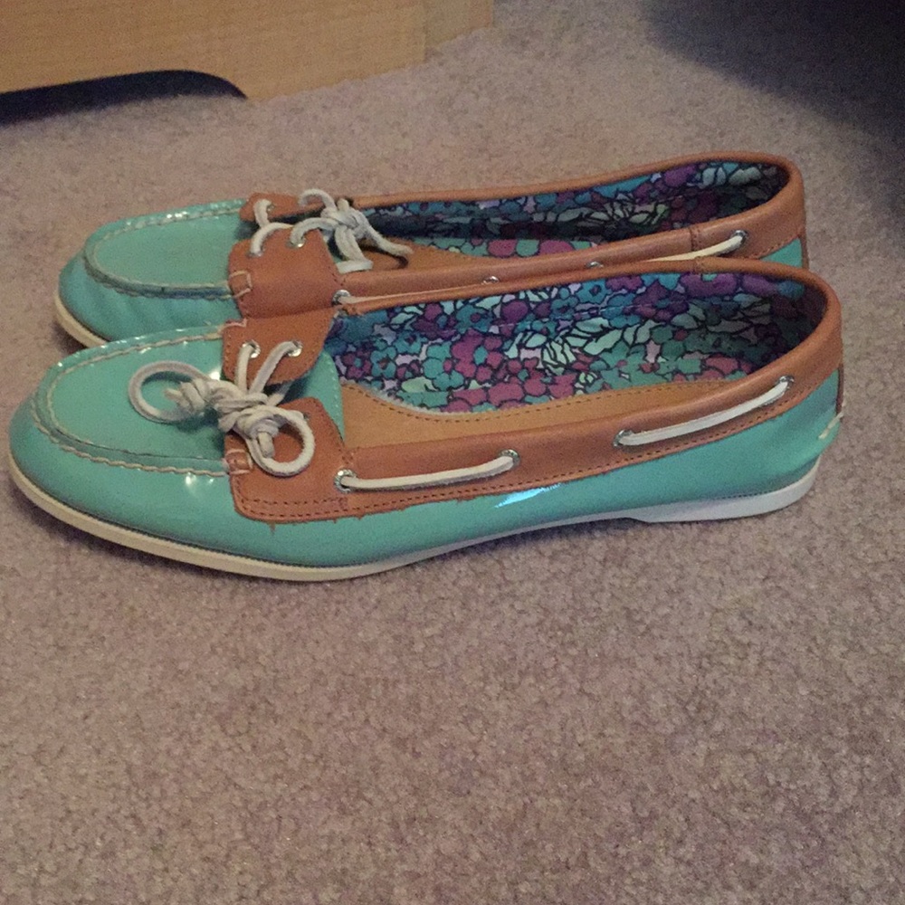 Turquoise Sperry Shoes - Picture 4 of 5